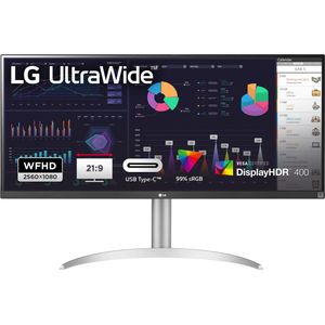 LG 34WQ65X-W UltraWide HDMI DP USB-C IPS (2560 x 1080 pixels, 34""), Monitor, Grijs