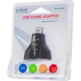 Savio - AK-08 - Geluidskaart - USB 2.0 - Voor PC's en Laptops