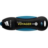 Corsair Flash Voyager (128 GB, USB-A, USB 3.0), USB-stick, Zwart, Blauw