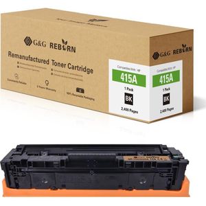 G&G REBORN 415A Tonercartridge - Zwart - Geschikt voor HP 415A 415X W2030A W2030X