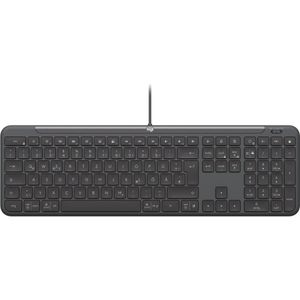 Logitech WIRED KB K620 FOR BUSINESS - GRAPHITE - DEU - CENTRAL-419 (DE, Bedraad), Toetsenbord, Grijs