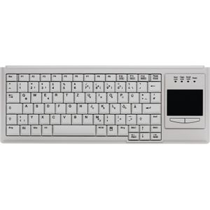 Active Key Industrie 4.0 Compact Ultraplat Touchpad Toetsenbord USB Lichtgrijs (DE, Bedraad), Toetsenbord, Wit
