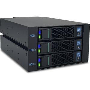 Fantec WR-C2131-6G Backplane voor 3x 3,5/2,5 HDD/SSD (3.5", 2.5"), Harddisk behuizing, Zwart