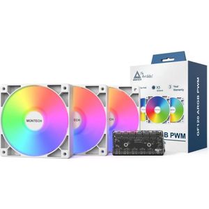 Montech - GF120 PWM - Ventilator - 120 mm - Zwart - Hoogwaardige Prestaties
