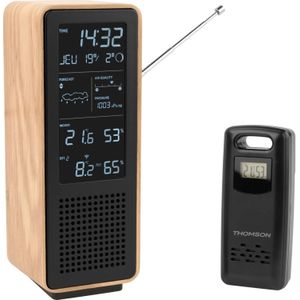 Thomson Speaker + Weather Station WS102 (FM, Bluetooth), Radio, Zwart