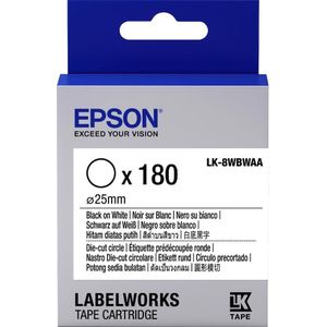 Epson LK-8WBWAA labelprinter-tape Zwart op wit