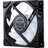 Phanteks M25 Gen2 PWM D-RGB ventilator, 3-pak - Reverse Blade, 120mm, zwart (120 mm, 3 x), PC ventilator, Zwart