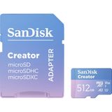 SanDisk - Creator MicroSDXC-kaart - 512 GB - UHS-I U3 - V30