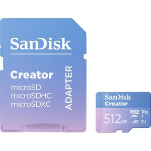 SanDisk - Creator MicroSDXC-kaart - 512 GB - UHS-I U3 - V30