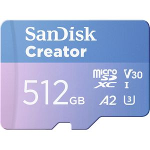 SanDisk - Creator MicroSDXC-kaart - 512 GB - UHS-I U3 - V30