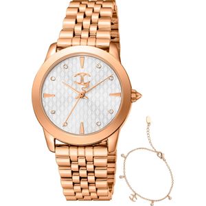 Just Cavalli, Horloge, SET Glam Creazione - JC1L211M0275, Rood, (Analoog horloge, 34 mm)