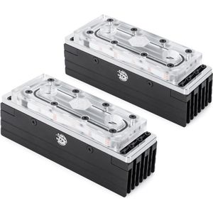 Bitspower Geheugenkoeler, ARGB - transparant 8-pak, Opslag waterkoelers