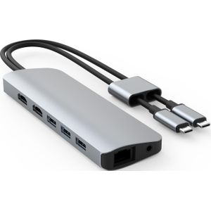 Targus Hyper VIPER 10-in-2 USB-C Hub Zilver (USB C), Docking station + USB-hub, Zilver