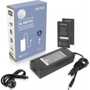Mitsu # NETSTROOMADAPTER DELL (4,5X3) (130 W), Voeding voor notebooks, Zwart