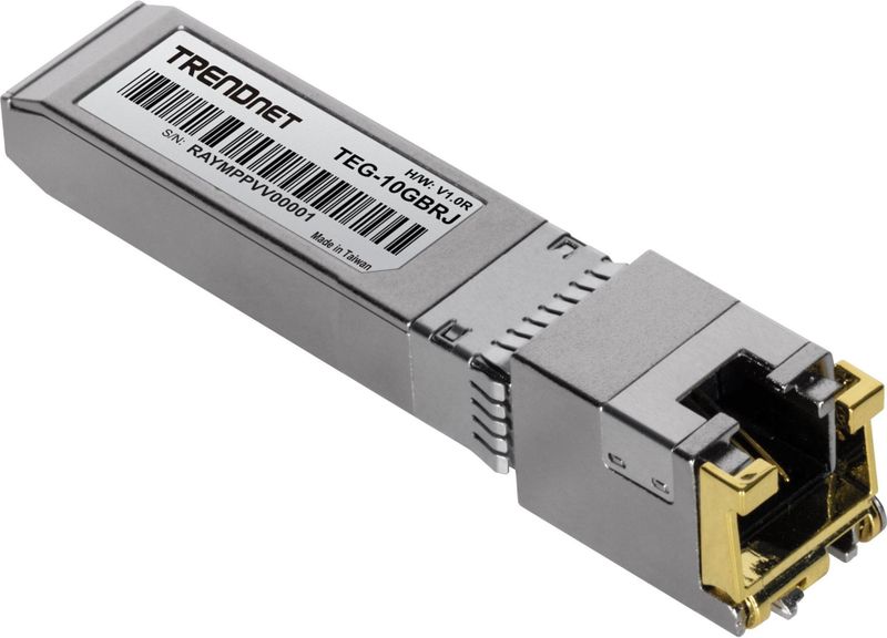 TRENDnet - TEG-10GBRJ - 10G RJ-45 SFP+ Module - Grijs - Koperverbinding