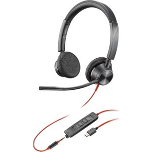 Plantronics - Blackwire 3325 - Hoofdtelefoon - Zwart - Draadloze Kantoorheadset met USB-C