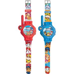 Lexibook Paw Patrol Walkie Talkie 2-in-1 horloge (200m) (DMWTW1PA) (0.20 km), Walkietalkie, Rood, Blauw