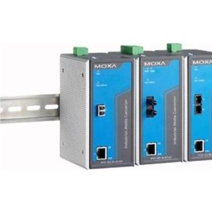 Moxa PTC-101-M-LC-HV - 100 Mbps - 100Base-TX,10Base-T - 100Base-FX - IEEE 802.3, IEE (RJ45/LAN (1x)), Netwerkadapter, Blauw, Grijs