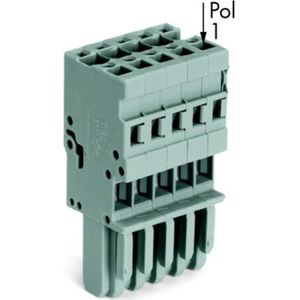 WAGO - 1-draads Vrouwelijke Multipoint Connector - Grijs - 10x