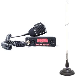 Aim TTi CB TTi TCB-550 EVO radiopakket, VOX, scan, meerkleurenscherm, 12-24 V en PNI ML100 antenne met, Walkietalkie, Veelkleurig