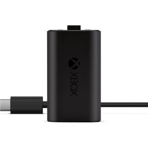 Microsoft Xbox Play & Charge Kit [USB-C] (Xbox One X, Xbox serie X, Xbox serie S, Xbox One S), Accessoires voor spelcomputers, Zwart