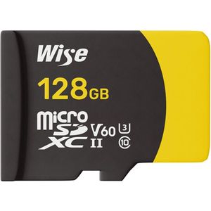 Wise - microSDXC UHS-II V60 Geheugenkaart - 128 GB - Snelheid tot 290 MB/s