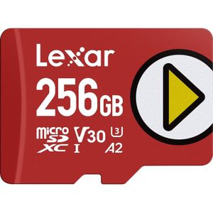 Lexar - Play - Geheugenkaart - Rood - 256 GB - microSDXC UHS-I