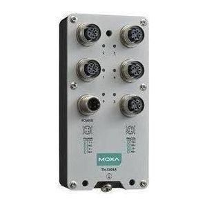Moxa EN 50155 unmanaged Ethernet Switch mit 5 10100BaseT(X) Ports, M12 Stecker, si, Netwerkschakelaar