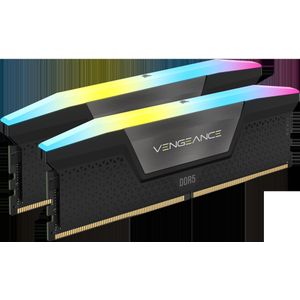 Corsair Vengeance RGB (2 x 32GB, 6400 MHz, DDR5 RAM, U-DIMM), RAM, Zwart