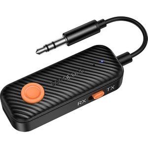 Borofone Bluetooth Audioempfänger AUX BC62 Walker schwarz (Ontvanger), Bluetooth audio-adapters, Zwart