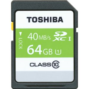 Toshiba SDXC UHS1, 64GB (SDXC, 64 GB, U1, UHS-I), Geheugenkaart