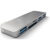 SATECHI 3-in-1 Aluminium USB C 3.0 Hub-Comboadapter, 3X USB 3.0-Poorten en Micro-/SD-Kaartlezer, voor M2 M1 MacBook Air & Pro, M2 M1 iPad Air & Pro, M2 Mac Mini, iMac M1 – Spacegrijs