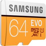 Samsung Evo (64 GB, microSDXC, U3, UHS-I), Geheugenkaart, Oranje, Wit