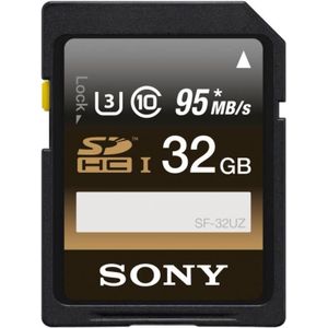 Sony SF-32UZ SDXC UHS-I U3 (SDHC, 32 GB, U3, UHS-I), Geheugenkaart, Zwart