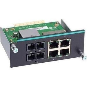 Moxa IM-6700A-2SSC4TX - Fast Ethernet-module met 2 single-mode 100BaseFX-poorten met SC-connector, 4 101 (24 ports), Netwerkschakelaar