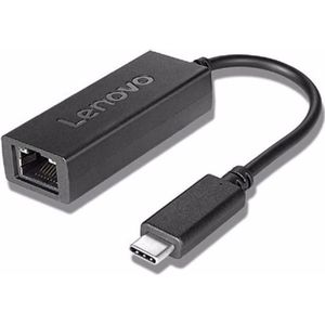Lenovo USB-C -Ethernet adapter (USB-C, RJ45 Gigabit Ethernet (1x)), Netwerkadapter