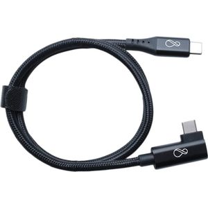Bachmann Ochno USB-C kabel schuin 0,7 m zwart (0.70 m, USB 3.2 Gen 2), USB-kabel
