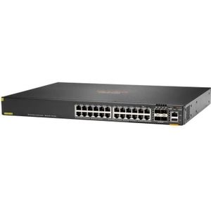 Aruba HPE Networking CX 6200F 24G Class-4 PoE 4SFP 370W Switch EU nl (24 ports), Netwerkschakelaar, Zwart