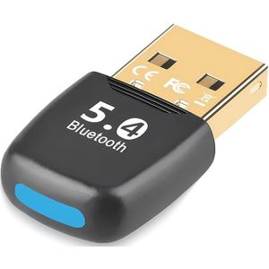 Techsuit - Bluetooth Adapter BlueJet (A20) - for PC, Bluetooth 5.4, Plug&Play, EDR&BLE - Black (Zender en ontvanger), Bluetooth audio-adapters, Zwart