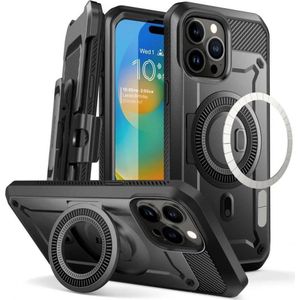 Supcase UB PRO MAGSAFE IPHONE 15 PRO NOIR (iPhone 15 Pro), Smartphonehoes, Zwart