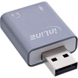 InLine USB Audio Soundadapter (USB), Geluidskaart, Grijs