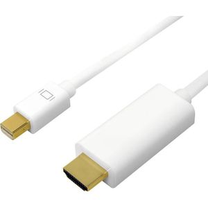 LogiLink Mini DisplayPort - HDMI (Type A) (1 m, DisplayPort), Videokabel