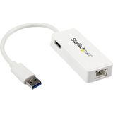 StarTech GIGABIT USB 3.0 NIC - WIT (USB 3.0, RJ45/LAN (1x)), Netwerkadapter, Wit