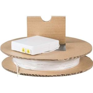 EFB Elektronik FTTX Compact Box voorgemonteerd, 2xLC/APC duplex, G.657.A2, 80m, Server accessoires, Wit