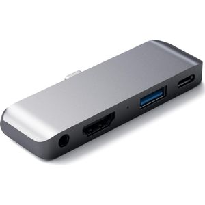 Satechi Mobiel Pro (USB C), Docking station + USB-hub, Grijs