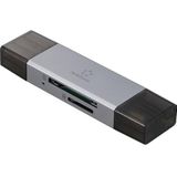 Renkforce - RF-PCR-400 - Geheugenkaartlezer - Grijs - USB-A, USB-C