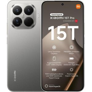 Xiaomi 15T Pro (512 GB, Grijs, 6.83", Dubbele SIM, 5G), Smartphone, Grijs