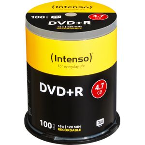 Intenso DVD+R , 16x Snelheid, 100 Spindel (100 x), Optische gegevensdrager
