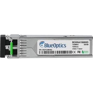 BlueOptics H3C SFP-FE-LH80-SM1550 compatibele SFP BO05A15680D, Zendontvangers, Zilver