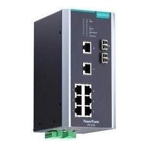 Moxa PT-510-SS-LC-48 - IEC 61850-3 beheerde DIN-rail Ethernet-switch, met 8 10100BaseT(X)-poorten en 2 (8 ports), Netwerkschakelaar